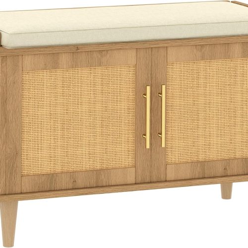 img-08c59d8f3bdd75e66e8e Rattan Entryway Shoe Bench with Cushion