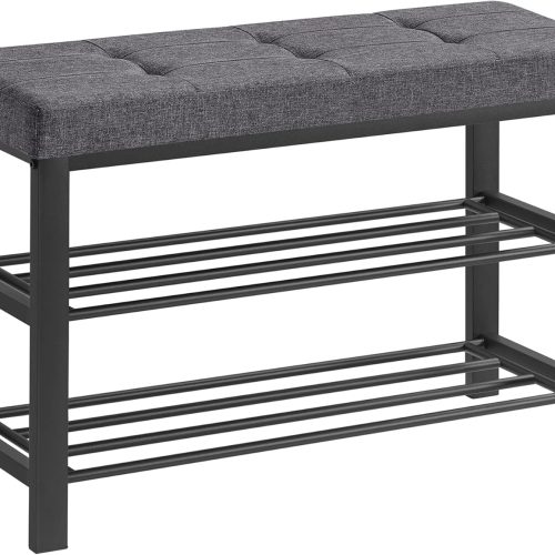 Shoe Bench with Cushion Seat